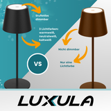 4er Set LED-Tischleuchte mit Akku, Dimm- & CCT-Funktion, wiederaufladbar, IP44, USB-C, schwarz