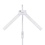 LED-Stehlampe- und Schreibtischlampe, Doppelkopf, in Weiß, dimmbar, 5 Farbtemperaturstufen, 18 W, 1100 lm, voll verstellbare Monitor-/Tischlampe mit kontaktlosem Ein-/Ausschalt-Sensor