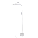 LED-Stehlampe- und Schreibtischlampe, Doppelkopf, in Weiß, dimmbar, 5 Farbtemperaturstufen, 18 W, 1100 lm, voll verstellbare Monitor-/Tischlampe mit kontaktlosem Ein-/Ausschalt-Sensor