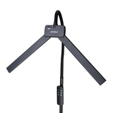 LED-Stehlampe- und Schreibtischlampe, Doppelkopf, in Schwarz, dimmbar, 5 Farbtemperaturstufen, 18 W, 1100 lm, voll verstellbare Monitor-/Tischlampe mit kontaktlosem Ein-/Ausschalt-Sensor.