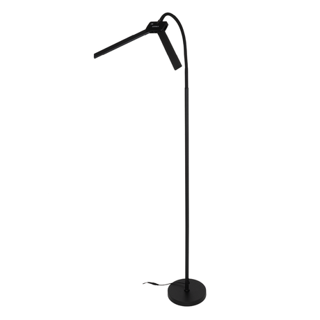 LED-Stehlampe- und Schreibtischlampe, Doppelkopf, in Schwarz, dimmbar, 5 Farbtemperaturstufen, 18 W, 1100 lm, voll verstellbare Monitor-/Tischlampe mit kontaktlosem Ein-/Ausschalt-Sensor.