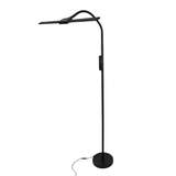 LED-Stehlampe- und Schreibtischlampe, Doppelkopf, in Schwarz, dimmbar, 5 Farbtemperaturstufen, 18 W, 1100 lm, voll verstellbare Monitor-/Tischlampe mit kontaktlosem Ein-/Ausschalt-Sensor.