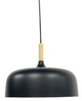 Moderne LED-Hängeleuchte in schwarz, runde Form, aus Eisen, E27-Fassung, IP20, Ø30 cm