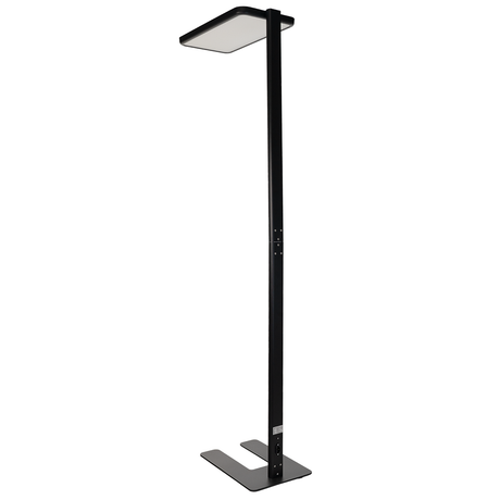 LED Büro-Stehleuchte, Up/Down, in Schwarz, 100 W, 7000 lm, 4000 K (neutralweiß), UGR<16, CRI98, dimmbar, RG0, Bridgelux LED