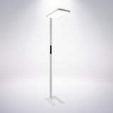 LED Büro-Stehleuchte, Up/Down, in Weiß, 100 W, 7000 lm, 4000 K (neutralweiß), UGR<16, CRI98, dimmbar, RG0, Bridgelux LED, Arbeitsplatzleuchte