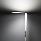 LED Büro-Stehleuchte, Up/Down, in Weiß, 100 W, 7000 lm, 4000 K (neutralweiß), UGR<16, CRI98, dimmbar, RG0, Bridgelux LED, Arbeitsplatzleuchte