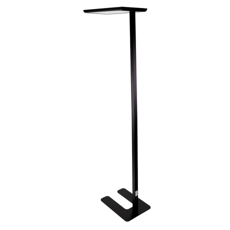 LED Büro-Stehleuchte, Up/Down, in Schwarz, 100 W, 7000 lm, 4000 K (neutralweiß), UGR<16, CRI98, dimmbar, RG0, Bridgelux LED, Arbeitsplatzleuchte