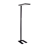 LED Büro-Stehleuchte, Up/Down, in Schwarz, 100 W, 7000 lm, 4000 K (neutralweiß), UGR<16, CRI98, dimmbar, RG0, Bridgelux LED, Arbeitsplatzleuchte