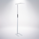 LED Büro-Stehleuchte, Up/Down, in Weiß, 100 W, 7000 lm, 4000 K (neutralweiß), UGR<16, CRI98, dimmbar, RG0, Bridgelux LED, Arbeitsplatzleuchte