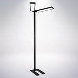 LED Büro-Stehleuchte DUO Line, Up/Down, in Schwarz, 120 W, 8500 lm, 4000 K (neutralweiß), UGR<16, CRI98, dimmbar, RG0, Bridgelux LED, Arbeitsplatzleuchte