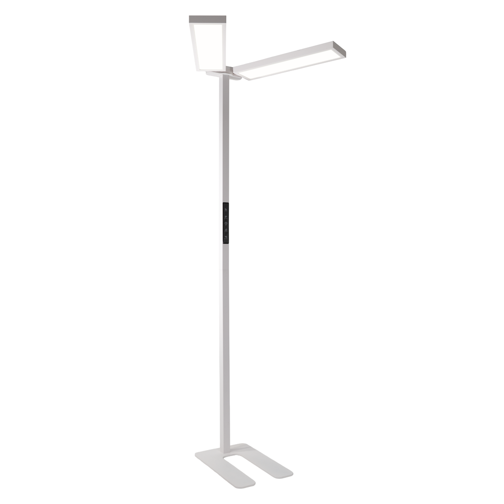 LED Büro-Stehleuchte DUO Line, Up/Down, in Weiß, 120 W, 8500 lm, 4000 K (neutralweiß), UGR<16, CRI98, dimmbar, RG0, Bridgelux LED, Arbeitsplatzleuchte