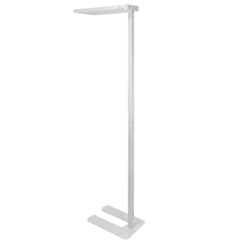 LED Büro-Stehleuchte DUO Line, Up/Down, in Weiß, 120 W, 8500 lm, 4000 K (neutralweiß), UGR<16, CRI98, dimmbar, RG0, Bridgelux LED, Arbeitsplatzleuchte