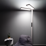 LED Büro-Stehleuchte DUO Line, Up/Down, in Weiß, 120 W, 8500 lm, 4000 K (neutralweiß), UGR<16, CRI98, dimmbar, RG0, Bridgelux LED, Arbeitsplatzleuchte