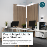 LED Büro-Stehleuchte DUO Line, Up/Down, in Weiß, 120 W, 8500 lm, 4000 K (neutralweiß), UGR<16, CRI98, dimmbar, RG0, Bridgelux LED, Arbeitsplatzleuchte