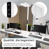 LED Büro-Stehleuchte DUO Line, Up/Down, in Weiß, 120 W, 8500 lm, 4000 K (neutralweiß), UGR<16, CRI98, dimmbar, RG0, Bridgelux LED, Arbeitsplatzleuchte