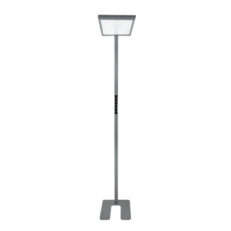LED Büro-Stehleuchte, Up/Down, in Grau, 100 W, 7000 lm, 4000 K (neutralweiß), UGR<16, CRI98, dimmbar, RG0, Bridgelux LED, Arbeitsplatzleuchte.