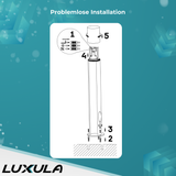 2er-Pack Edle Wegeleuchte, schwarz, GU10 Fassung, IP44, Aluminium, mit Erdspieß, Höhe 60 cm