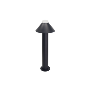 Stilvolle Wegeleuchte, schwarz, GU10 Fassung, IP44, Aluminium, mit Erdspieß, Höhe 60 cm.