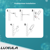 4er-Pack Zeitlose Wandleuchte, Innen/Außen, schwarz, GU10 Fassung, IP44, Aluminium