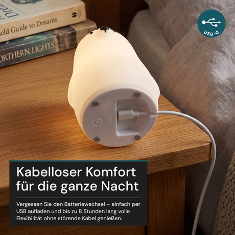 LED Nachtlicht Eisbär 1,7 W, 70 lm, 3000 K, 5-Stufen-Dimmfunktion, 30-Minuten-Timer