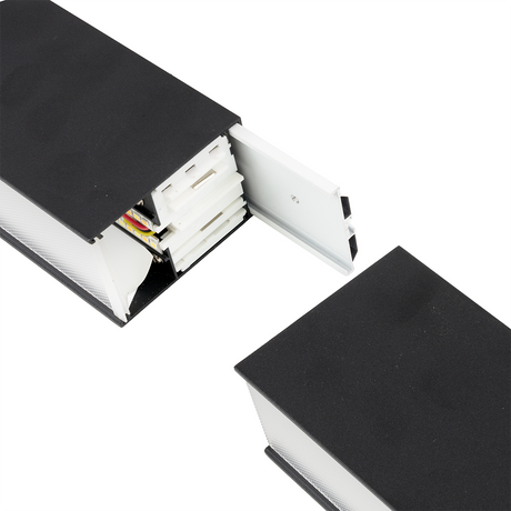 9er-Pack LED Büro-/Tresenleuchte Up&Down, schwarz, 120 cm, 30 W, 3600 lm, UGR<19, 3000-6500 K (CCT), LIFUD Netzteil, erweiterbar, Aluminium.