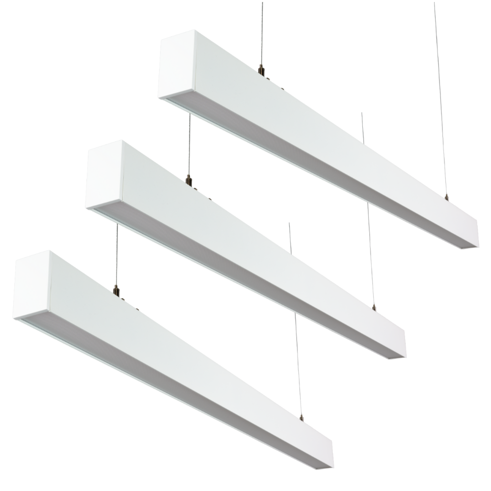3er-Pack LED Büro-/Tresenleuchte Up&Down, weiß, 120 cm, 30 W, 3600 lm, UGR<19, 3000-6500 K (CCT), LIFUD Netzteil, erweiterbar, Aluminium