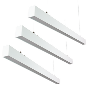 3er-Pack LED Büro-/Tresenleuchte Up&Down, weiß, 120 cm, 30 W, 3600 lm, UGR<19, 3000-6500 K (CCT), LIFUD Netzteil, erweiterbar, Aluminium.