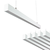 6er-Pack LED Büro-/Tresenleuchte Up&Down, weiß, 120 cm, 30 W, 3600 lm, UGR<19, 3000-6500 K (CCT), LIFUD Netzteil, erweiterbar, Aluminium