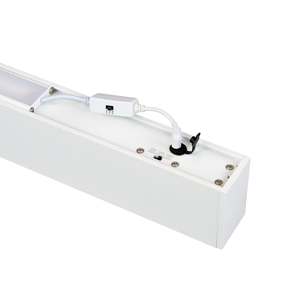LED Büro-/Tresenleuchte Up&Down, weiß, 120 cm, 30 W, 3600 lm, UGR<19, 3000-6500 K (CCT), LIFUD Netzteil, erweiterbar, Aluminium