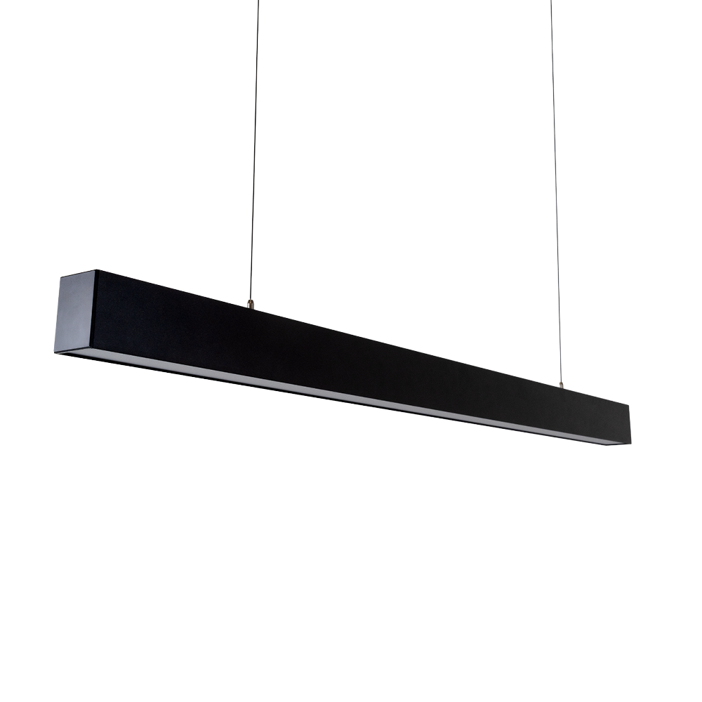 LED Büro-/Tresenleuchte, in Schwarz, 120 cm, 40W, 4000 lm, 3000-6500 K (CCT), LIFUD Netzteil, erweiterbar, Aluminium