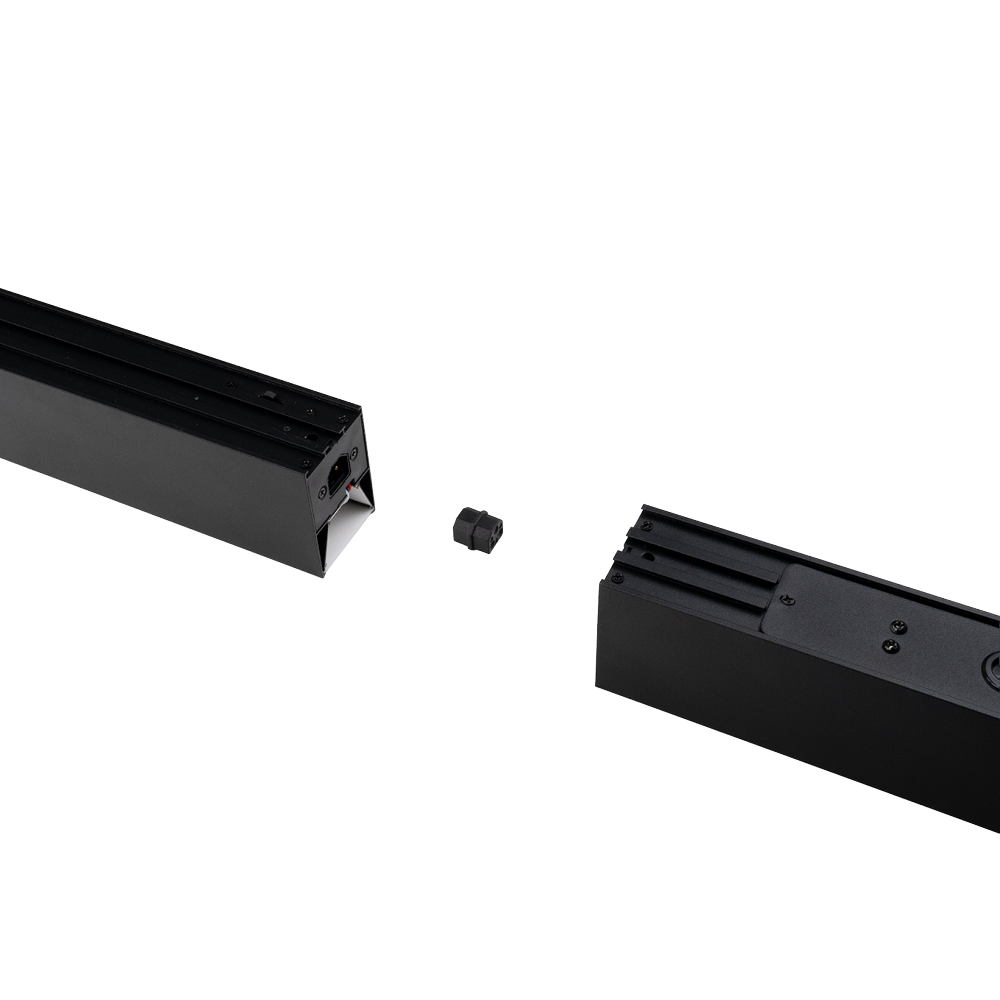 LED Büro-/Tresenleuchte, in Schwarz, 120 cm, 40W, 4000 lm, 3000-6500 K (CCT), LIFUD Netzteil, erweiterbar, Aluminium