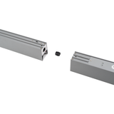 LED Büro-/Tresenleuchte, in Grau, 120 cm, 40W, 4000 lm, 3000-6500 K (CCT), LIFUD Netzteil, erweiterbar, Aluminium