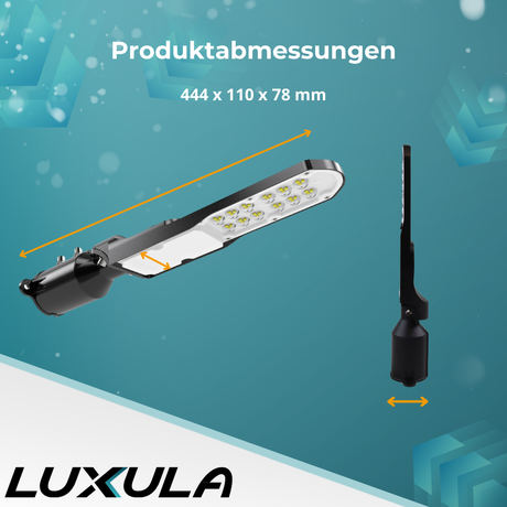 10er Pack LED Straßenleuchte, SLIM, 30 W, 3600 lm, 5000 K (neutralweiß), IP65, Wand- und Mastmontage.