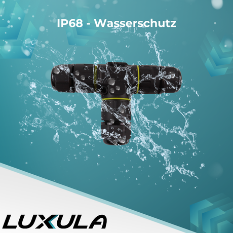 Kabelschnellverbinder; T-förmig, 3-polig, IP68-wasserdicht, 450V, 24A.