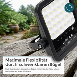 Solarstrahler, LED-Fluter, Solar mit Akku, 6W, 550lm, 6500K, IP65, schwarz.