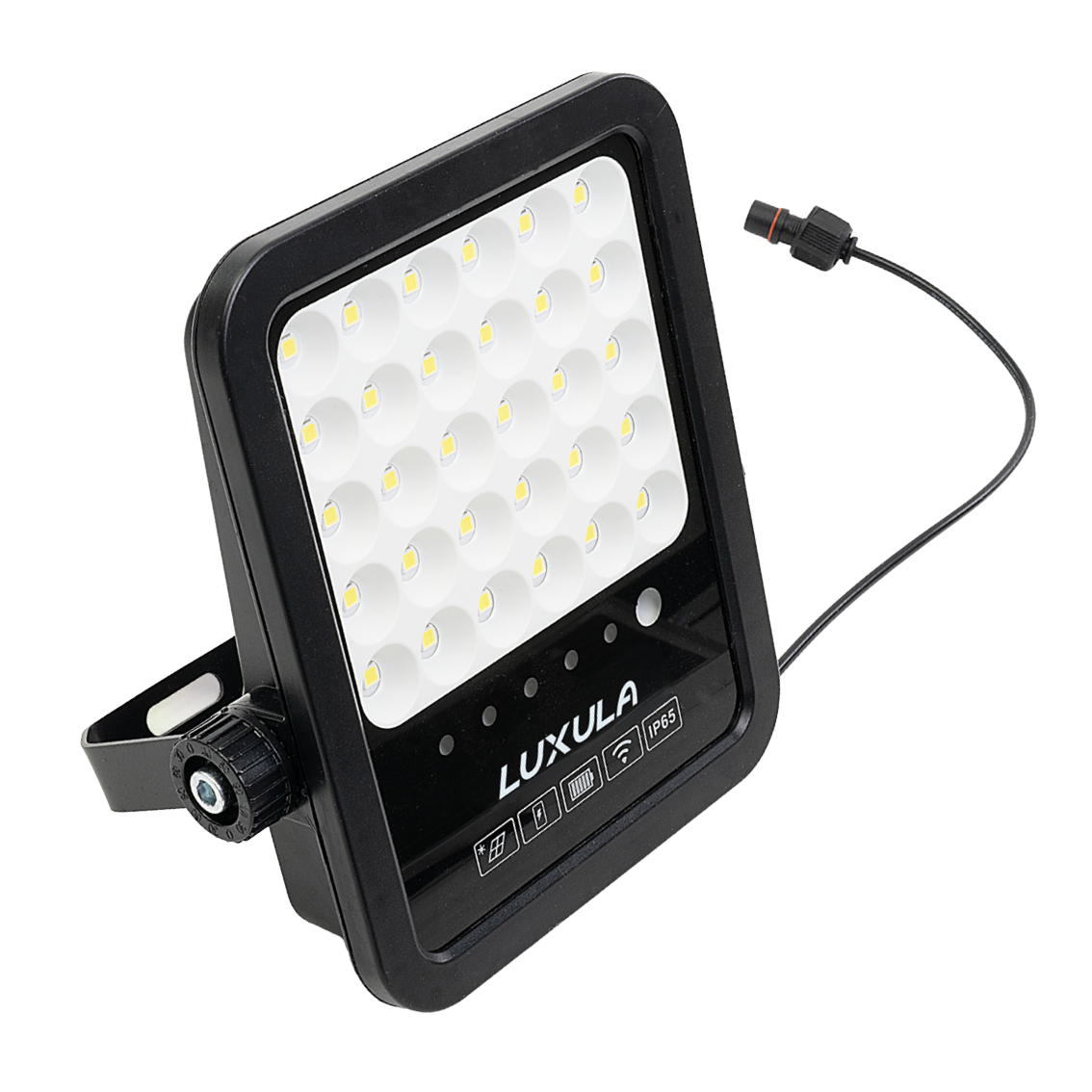 Solarstrahler, LED-Fluter, Solar mit Akku, 6W, 550lm, 6500K, IP65, schwarz.