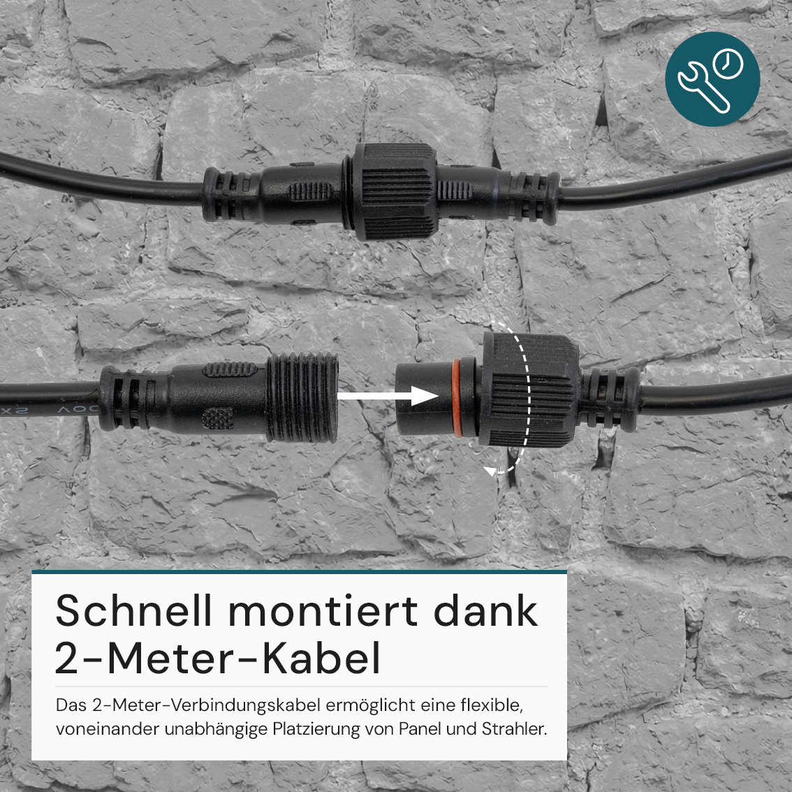 Solarstrahler, LED-Fluter, Solar mit Akku, PIR, 8W, 1600lm, 3CCT, IP65, schwarz.
