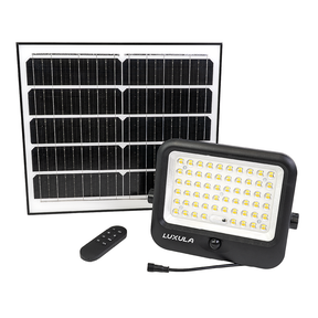 Solarstrahler, LED-Fluter, Solar mit Akku, PIR, 20W, 4800lm, 3CCT, IP65, schwarz.