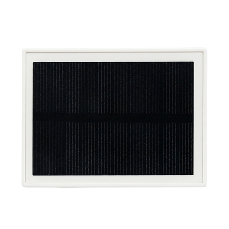 Solar LED Wandleuchte mit drehbarem Lichtkopf und Solarpanel, PIR-Sensor, IP65 und 3 CCT mit Akku, weiß