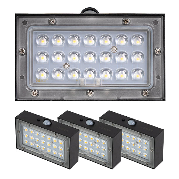 Solar LED Wandleuchte Up/Down, PIR-Sensor, IP65, warmweiß (3000 K), mit Akku