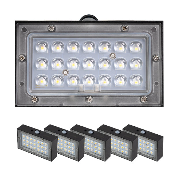 Solar LED Wandleuchte Up/Down, PIR-Sensor, IP65, warmweiß (3000 K), mit Akku