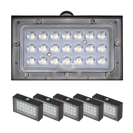 Solar LED Wandleuchte Up/Down, PIR-Sensor, IP65, warmweiß (3000 K), mit Akku