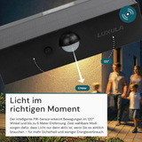 Solar LED Wandleuchte Up/Down, PIR-Sensor, IP65, Warmweiß (3000 K), mit Akku