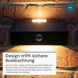 Solar LED Wandleuchte Up/Down, PIR-Sensor, IP65, Warmweiß (3000 K), mit Akku