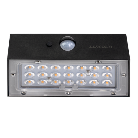 Solar LED Wandleuchte Up/Down, PIR-Sensor, IP65, warmweiß (3000 K), mit Akku