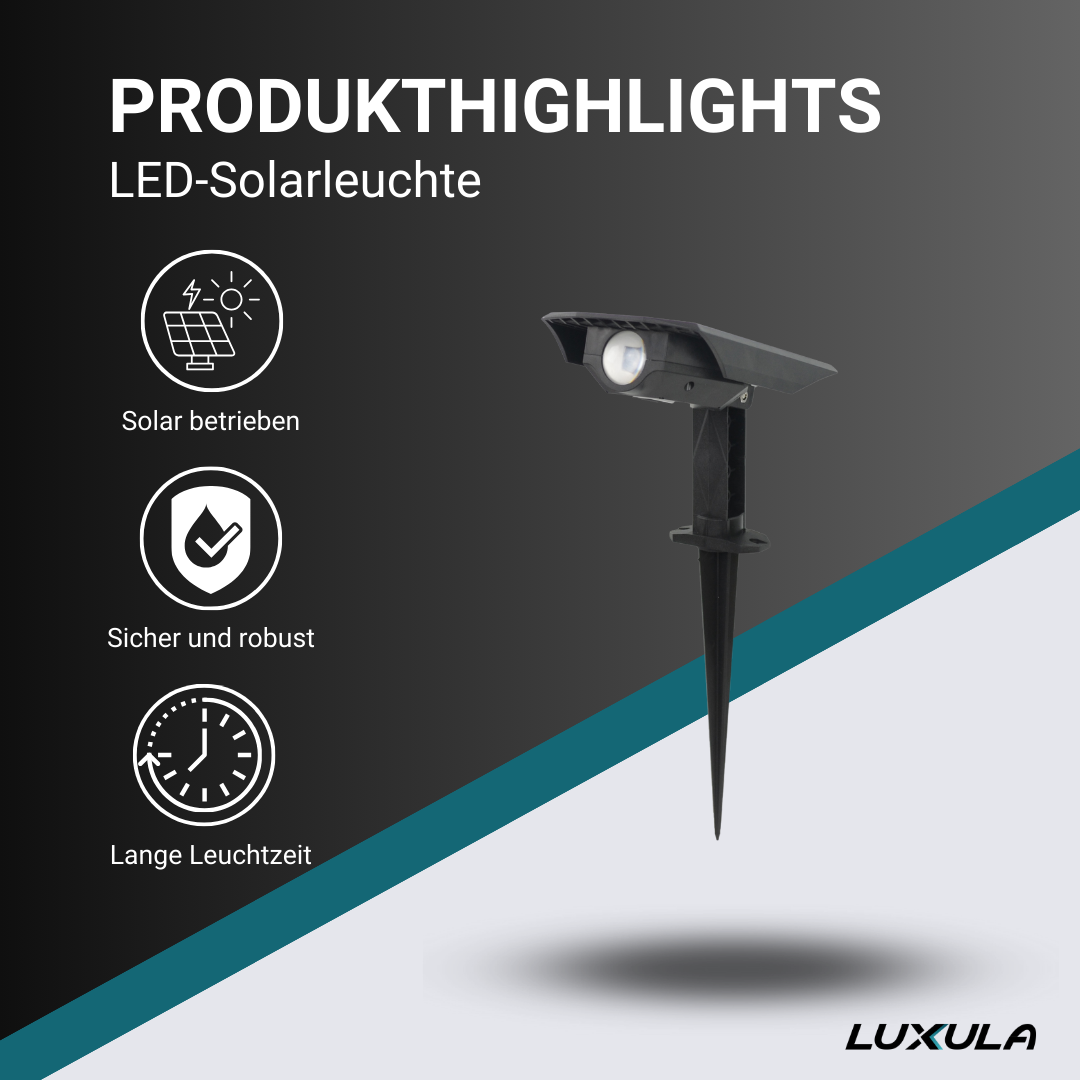 4er-Pack Solar Gartenstrahler, mit verstellbarem Lichtwinkel, 8 Stunden Leuchtdauer, 4000 K (neutralweiß), IP54-Wasserdicht, Gartenspot –