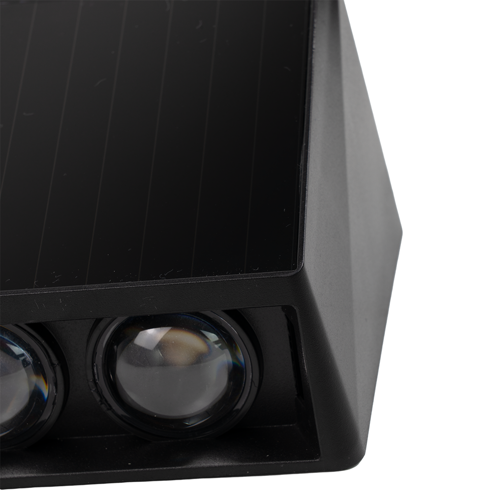 Solar LED Wandleuchte Außen, Up/Down, 2-flammig, 3 Lichtfarben einstellbar (CCT), IP54-wasserdicht, mit Akku, lange Leuchtdauer, Gartenleuchte