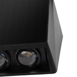 Solar LED Wandleuchte Außen, Up/Down, 2-flammig, 3 Lichtfarben einstellbar (CCT), IP54-wasserdicht, mit Akku, lange Leuchtdauer, Gartenleuchte