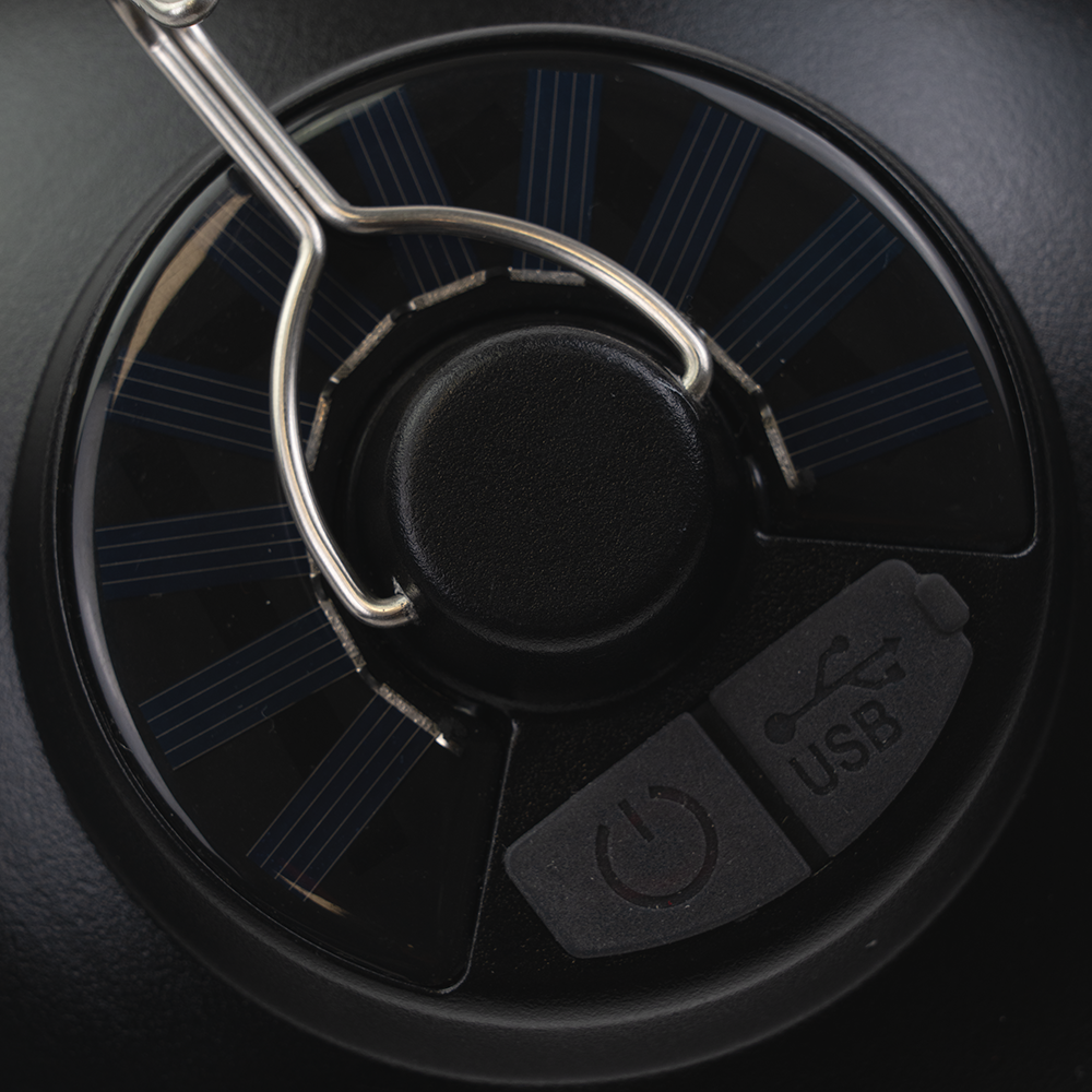 LED Hängeleuchte mit Solar & USB-C Ladung, 200 lm, 3000 K (warmweiß), Dimmbar, IP54 Wetterfest, Retro Hängelampe für Garten, Terrasse, Balkon, Campingleuchte