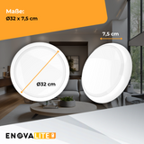 LED-Notstrom Deckenleuchte, mit Fernbedienung, Bewegungsmelder, 8 h Notlicht, 18 W, 1800 lm, 3000-6000 K (warm-, neutral-, kaltweiß), IP65, IK09, Gruppensteuerungsfunktion